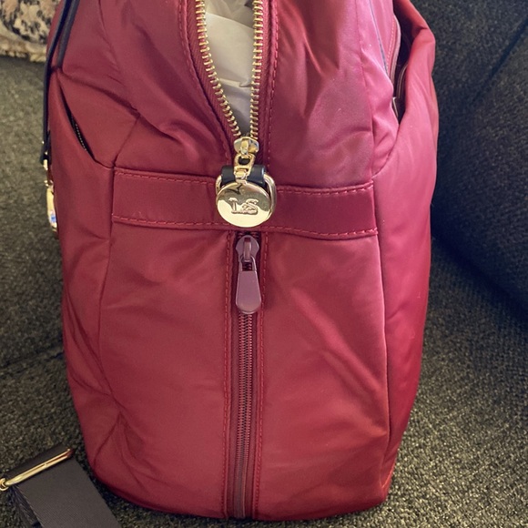 Lo & Sons Bags Lo Sons Og Travel Bagmaroon Bag With Tan Interior